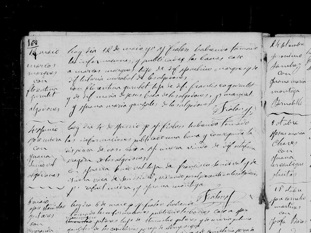Held record view of Florentina’s marriage. The entry reads January; the bracketed year is established from adjoining register pages.